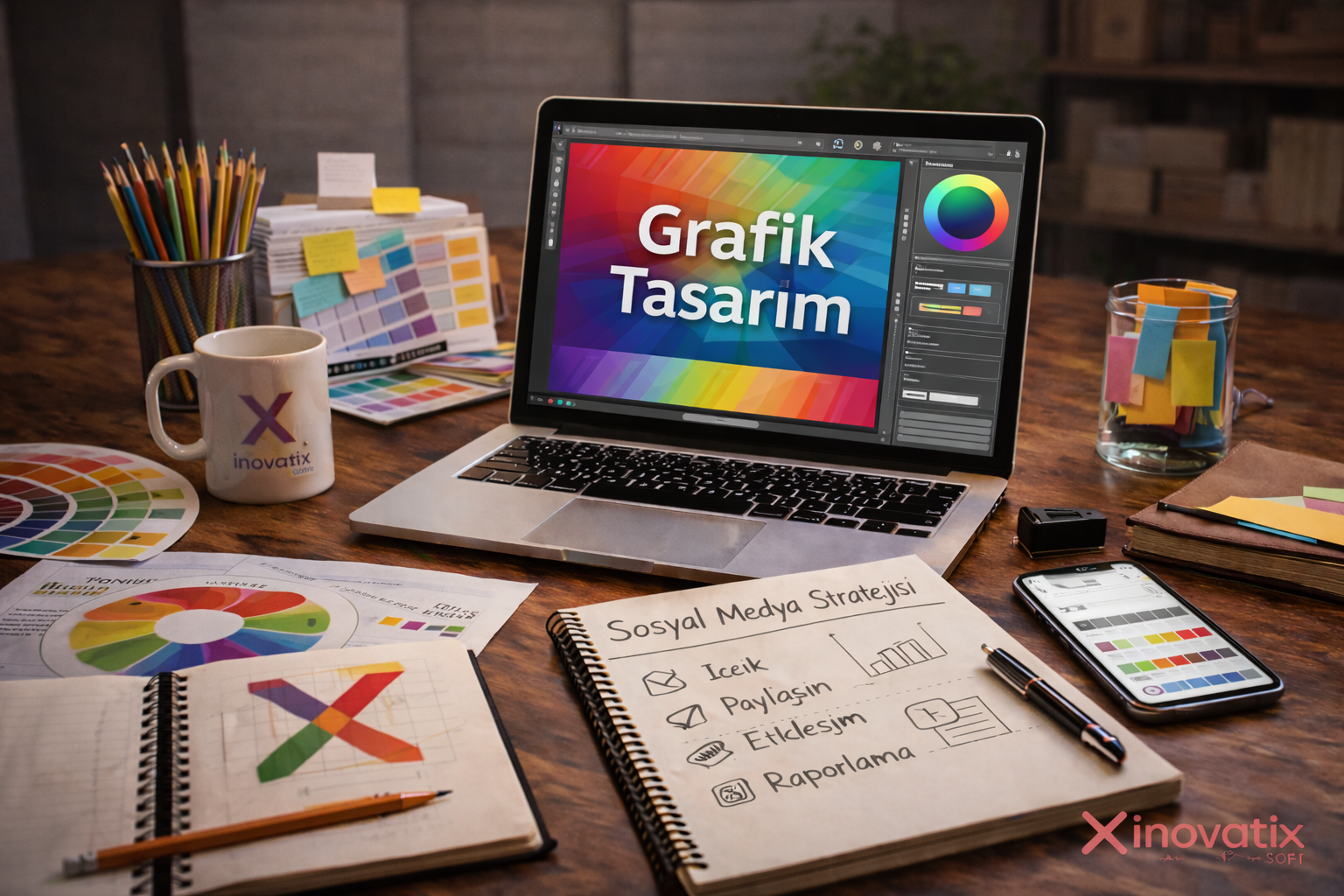 grafik tasarım hizmeti ile profesyonel marka kimliği ve kurumsal tasarım çalışmaları